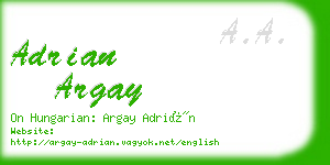 adrian argay business card